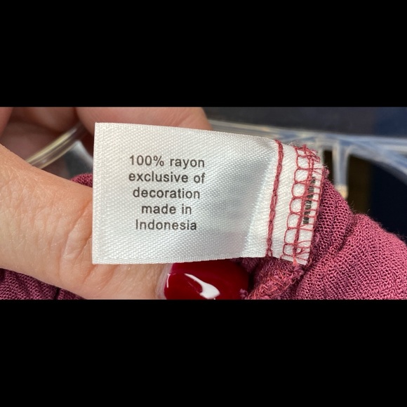 Burgundy Button Down 22/24 Lane Bryant Long Sleeve - Picture 5 of 5